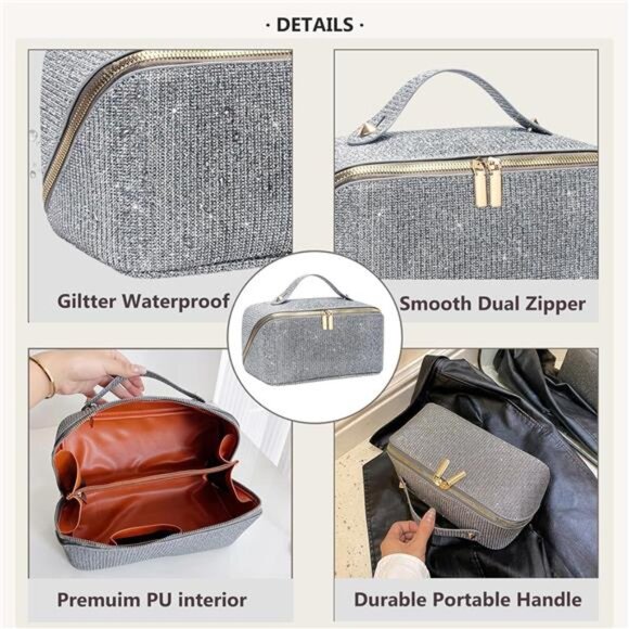 Glitter Makeup Bag Organizer - Picture 4 of 6